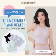 Young Hearts Comfy Athleisure Seamless Longline Sports Bra Tank Top Y19-T00060 *Clearance Nov