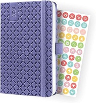 SIGEL Jolie J4124 Weekly Planner 2024, Approx. A6, Purple, Hardcover, Elastic Band, Pen Loop, Slip Pocket, 174 Pages, FSC Certified, Diary