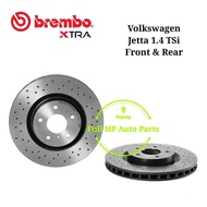 BREMBO XTRA Volkswagen Jetta 1.4 TSi Front Rear Drilled Sport Racing Brake Disc Rotor