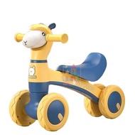 Cute Alpaca Baby Slide Car 4 Wheel Balance Scooter Walker for 1–3 Years Old Toddler Toy Mainan Budak