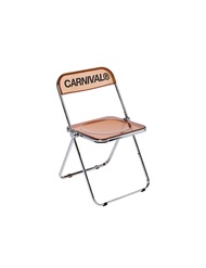 CARNIVAL ACRYLIC CLEAR FOLDING CHAIR TAWNY