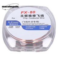 hone Motherboard Soldering Jump Wire, 0.02mm ABS Soldering Jump Wire, Flexible Copper 120m Length PC
