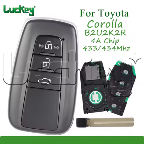 B2U2K2R Smart Remote Key for Toyota Corolla Cross 2018+ 4A Chip 433/434Mhz 8990H-02050 HITAG AES NCF