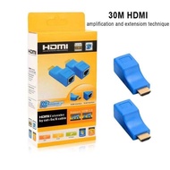 HDMI To RJ45 Extender 30M  Cat5/6 Network Cable LAN Ethernet Adapter Network Extender