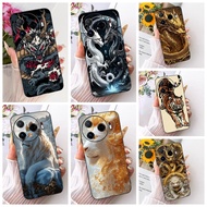 For Tecno Camon 30 Pro Case CL8 Fashion Dragon Lion Tiger Cartoon TPU Soft Silicone Phone Cover For 