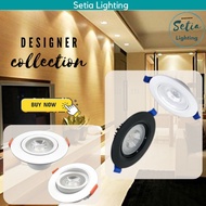LED Eyeball 3W 7W 3Color Spotlight Lampu Siling Ceiling Downlight Decoration Down Light Lights Wall Lighting Hiasan