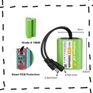 12V Lithium 18650 Rechargeable Battery-2500mAh/5000mAh/10000mAh/15000mAh/20000mAh/Power Backup/Unint