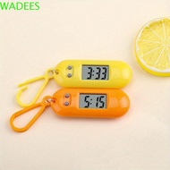 WADEES Digital Electronic Clock Keychain, Key Display Oval Watch Electronic Watch Keyring, Study Poc