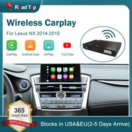 Carplay ไร้สาย Apple Android อินเตอร์เฟซถอดรหัสอัตโนมัติสำหรับ Lexus NX 2014-2019รองรับแผนที่เพลงเครื่องเล่นมัลติมีเดียกล้องนำทางด้วยบลูทูธฟังก์ชั่น USB