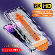 Easy install Tempered glass For OPPO Reno 13 13F 12F 11F 8 8T 8Z 7Z 6Z 5 5Z 5F 4 4F 4Z 3 2 2Z 2F Pro