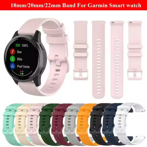 Original Watch Band for Garmin Vivoactive 5 3 Venu 2 SQ Vivoactive 4 4S Forerunner 645 245m Silicone