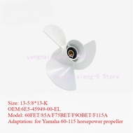 6E5-45949-00-EL 13-5/8x13-K aluminum alloy propeller for Yamaha 60FET/85A/F75BET/F9OBET/F115A Outboa