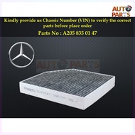 Mercedes Benz - C-CLASS W205 S205 GLC X253 Aircond Cabin Air Filter A205-835-01-47