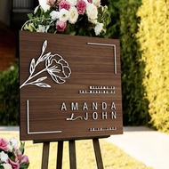Wooden sign board for wedding decoration for guest signatures |Welcome Signs Wedding|TITARO