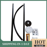 Curved Curtain Rod  Corner Shower Reinforced Rust Proof Wall Mount Extendable for Bathroom