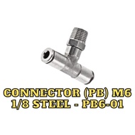 CONNECTOR (PB) M6-1/8 STEEL - PB6-01-STEEL