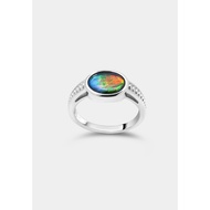 Kaimirra Aura Oval Ammolite Solitaire Ring
