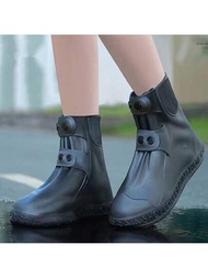 跨境防水雨鞋套流行防滑鞋套矽膠無異味戶外防水鞋套耐磨易穿易脫雨鞋套