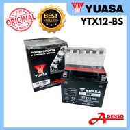 YUASA BATTERY YTX12-BS 12V 10AH (100%ORIGINAL) VERSYS 650 HAYABUSA GSX1300 , KYMCO SYM PIAGGIO LX150