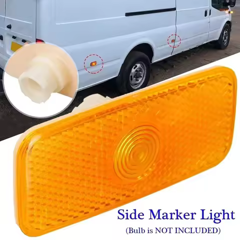 1Pcs Car Side Marker Light Lens For Ford Transit MK7 2006-2014/MK6 2000-2006 87mm Car Side Marker La