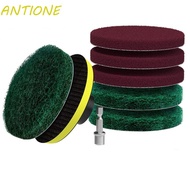 ANTIONE Drill Power Brush Flocking Household Cleaning Tool For Tile Tub Kitchen Drill Attachment Power Scouring Pads