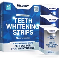 DR.DENT Professional Teeth Whitening Strips - Pack of 20 Strip - 10 Treatments Kit - Safe for Enamel