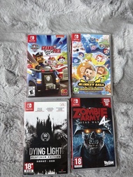 Switch 遊戲合售：Paw Patrol, Monkey Ball, Dying Light, Zombie Army 4