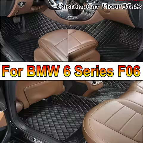 Car Floor Mats For BMW 6 Series F06 2012~2018 Durable Carpets Protective Pad Mat Luxury Leather Rug 