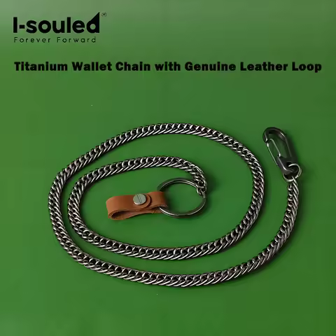 7MM Titanium Anti-Lost Men's minimalist chain for Wallet Chain Corrosion-Resistant EDC Gear Minimali