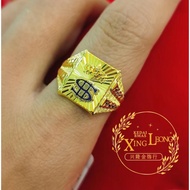 Xing Leong 916 Gold Biscuit Ring Cincin Biscuit Emas 916