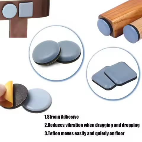 4/8/20/40Pcs Feet Gliders Sliding Pads Home Furniture Sliders Furniture Gliders PTFE Floor Mover Pad