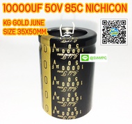 คาปาซิเตอร์ 10000UF 50V 85C NICHICON KG GOLD JUNE SIZE 35X50MM.