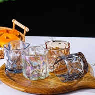 Combo of 6 Glass Drinking Cups with Beautiful Twisted Wavy Pattern, Capacity 250ML, Safe and Hygieni