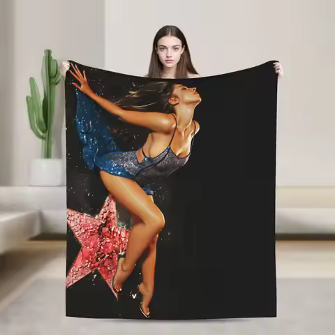Tate McRae Warm Blanket Canadian Singer Camping Plush Throw Blanket Comfortable Bedroom Flannel Beds