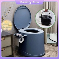 Portable Toilet Bowl Mobile Seat Toilet Elderly Pregnant Women Adult Indoor Commode Mangkuk Tandas D