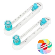 2pcs Round Cutter, Adjustable Circle Paper Cutter, 360° Rotating Cutting Tool, Diameter 0.79-7.87inc