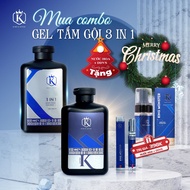 Combo 2 Sữa tắm gội nam 3in1 King Monster + Tặng nước hoa và Xịt thơm miệng Sữa tắm nam hương nước h