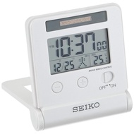 【Direct from Japan】Seiko Clock Traveler Alarm Clock Radio Wave Digital Automatic Light-up Calendar Temperature Display SQ772W