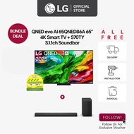 LG QNED86ASA 65" evo AI 4K Smart TV + LG S70TY 3.1.1ch Ultimate Dolby Atmos Soundbar [Bundle Deal]