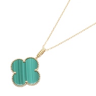 【二手】梵克雅寶 Magic Alhambra 孔雀石項鍊 VCARO3MG00，頸圍 82/90 厘米，18K（黃金）