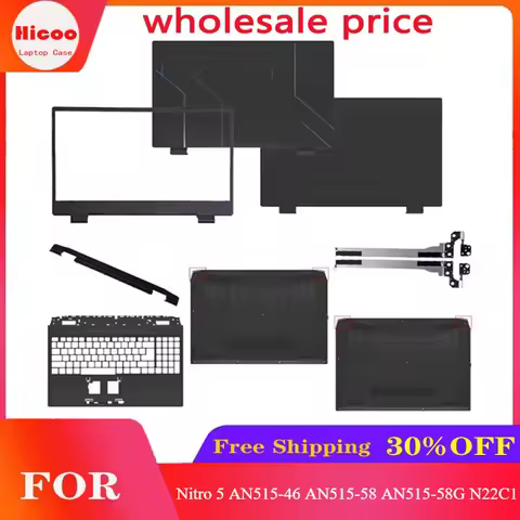 New Laptop LCD Back Cover Front Bezel keyboard Palmrest Bottom Case Hinge For ACER Nitro 5 AN515-46 