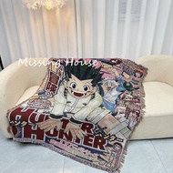 (Multi size available in stock)  Hunter X Hunter โยนผ้าขนหนูพรมผ้าห่มผ้าคลุมเตียงกลางแจ้ง Camp ผ้าขน