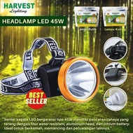 HEADLAMP 45W LAMPU LED SENTER KEPALA 2000mAh RECHARGEABLE HARVEST
