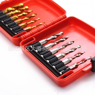 12Set of Metric and Inch Taps Drilling, Tapping, and Chamfering 3-in-1 Integrated Hex Shank Composit