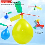 CRAFTSERIES Classic Balloon Helicopter UFO Toy Creative Portable Flying Balloon Plane Kids Outdoor I