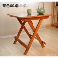 Balcony Foldable Table Dining Table Tea Table Bamboo Dining Table Leisure Table Square Simple Household Small Apartment