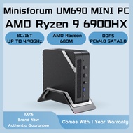 MINISFORUM UM690 Mini PC AMD Ryzen 9 6900HX AMD Radeon 680M GPU DDR5 PCle4.0 SATA3.0 Windows 11 PC