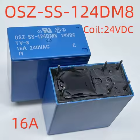 New OSZ-SH-112DM8 ; OSZ-SS-124DM8 ; (42FA6-Coil:12V/24V-16A) Relay 6pins