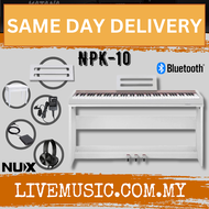 NUX NPK-10 88 Key Digital Piano with Wooden Stand and Bluetooth Connectivity Weighted Keyboard - Whi