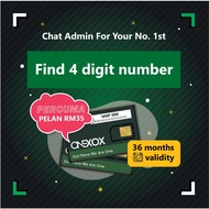 ONEXOX cari nombor 4 angkar PICK UR LAST 4 DIGIT ✔️ Onexox Prepaid XOX SIM CARD Vip Number 36months 
